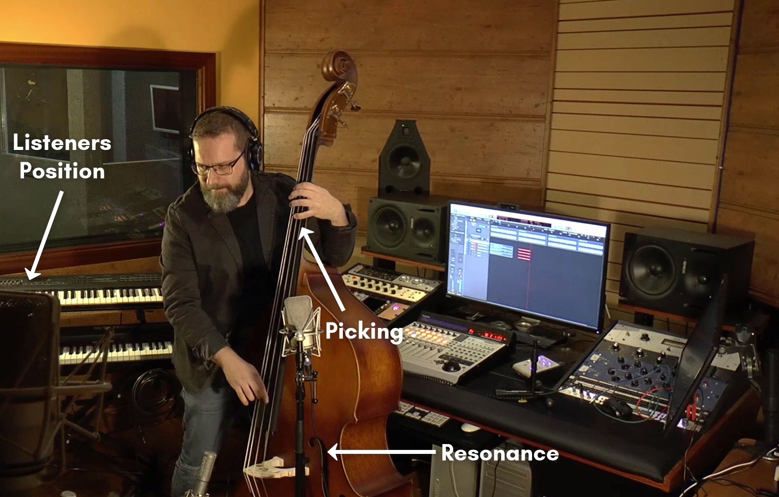 Double Bass Recording with 3 different mics in different distances